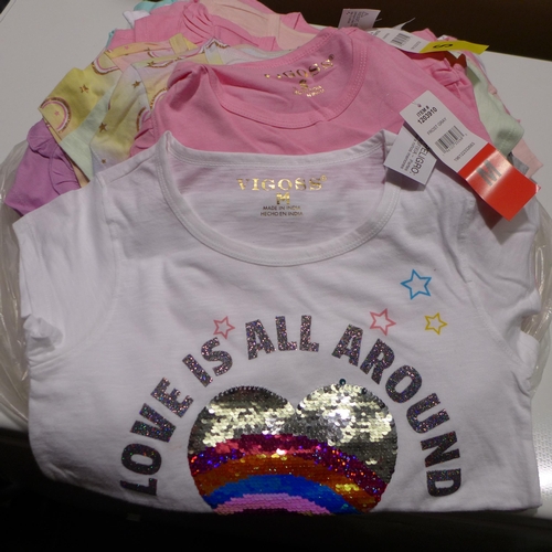 3185 - Girl's Vigoss T-shirt bundle - mixture of sizes and colours * this lot is subject to VAT