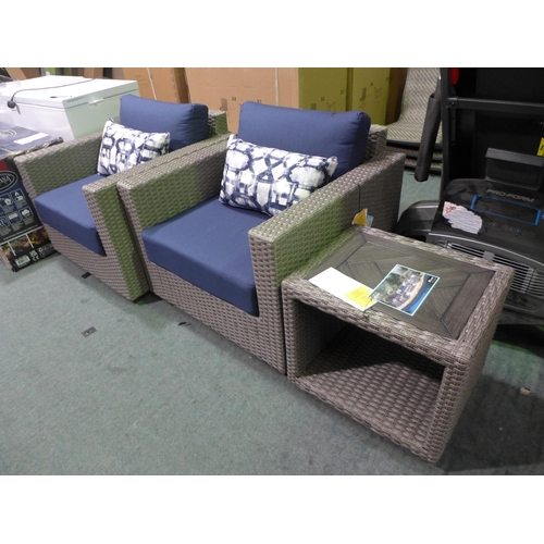 3214 - Atleisure Rafael Seating Set, comprising of: 2 Chairs & Side Table. original RRP £2249.99 + VAT (274... 