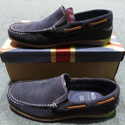 3257 - Pair of men's navy suede effect Chatham Sport loafers, UK size 8  * this lot is subject to VAT