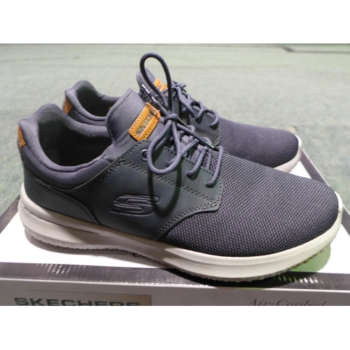 3265 - Pair of men's air cooled, memory foam navy Skechers, UK size 7 * this lot is subject to VAT