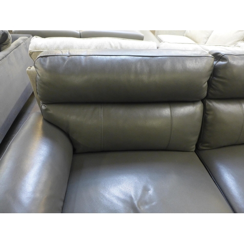 1457 - Grace Grey Leather 2.5 Stpower Recliner, RRP £958.33 + vat - missing part (4141-13)  * This lot is s... 