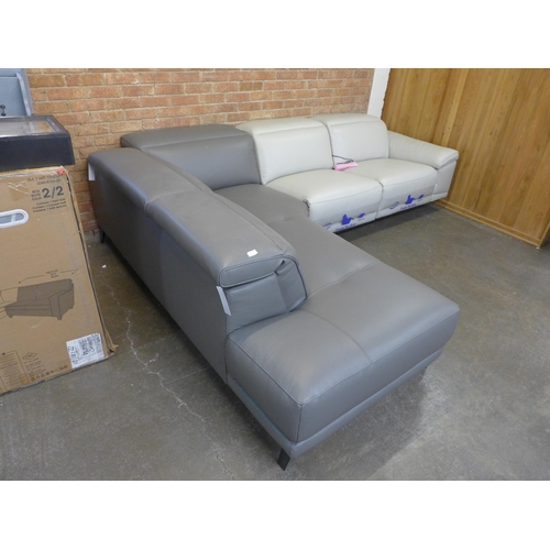1471 - Rachel Two piece, two tone Leather Sofa (4142-3) * This lot is subject to vat