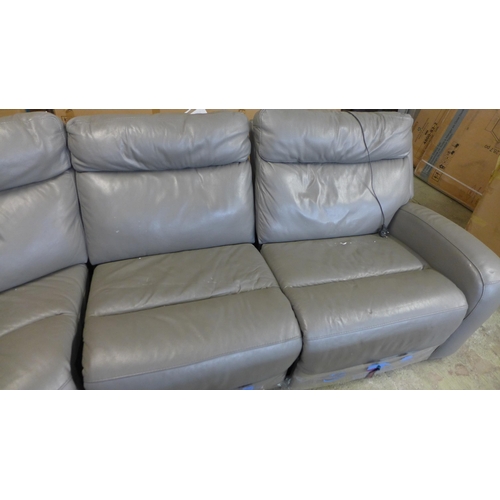 1484 - Gilman Creek Sweeny Leather Power Sectional P/Hdr, Original RRP £2216.66 + vat - worn (4129-2)   * T... 