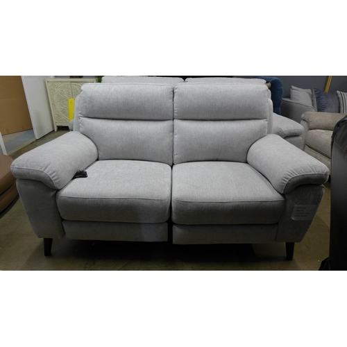 1369 - Grace Silver Fabric Reclining Two Seater Sofa, original RRP £816.66 + VAT (4146-9) * This lot is sub... 