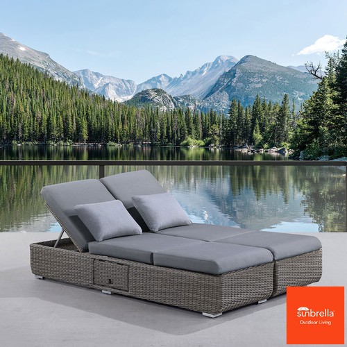 1425 - Ove Decors Nadia Lounger Daybed, original RRP £999.99 + VAT (4146-14) damaged hinge * This lot is su... 