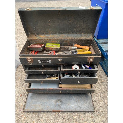 2001 - Metal tool chest with approx. 50 tools