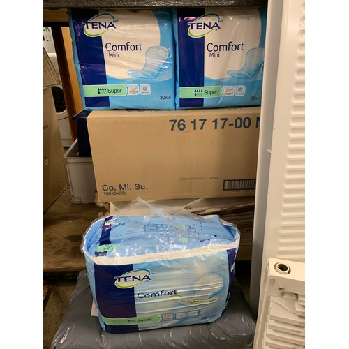 2069 - Approx 350 sealed packs of Tena sanitary pads