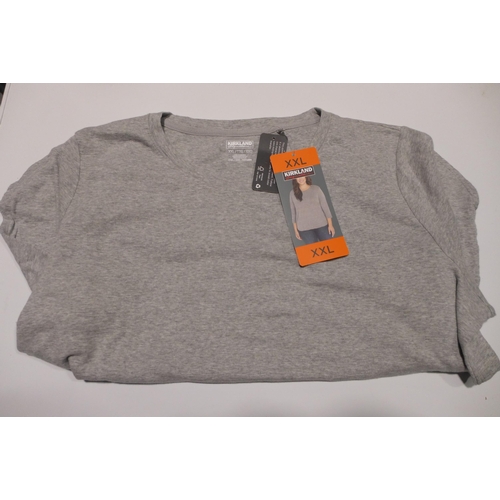 3128 - Women's ¾ sleeve grey cotton T-shirts, various sizes * this lot is subject to VAT