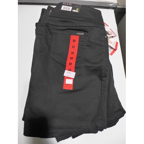 3130 - Women's S.C. & Co. medium black denim skirts * this lot is subject to VAT