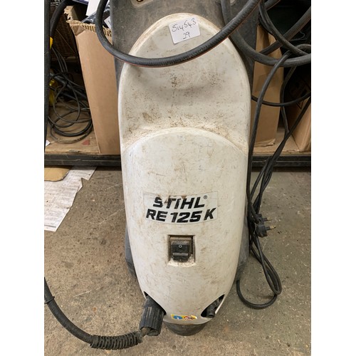 2127 - Stihl RE125 pressure washer with hose and pistol head