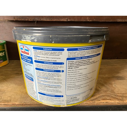 2138 - Full 10 lt tub of Sandtex Exterior paint, Cornish Cream