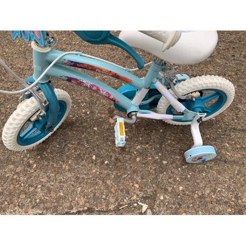 2176 - Frozen II Disney children's bike with stabilisers & chain guard - unused