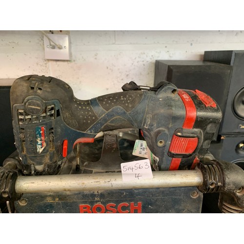 2247 - Bosch site radio with integral charger and Bosch GDR18 professional 18v impact driver