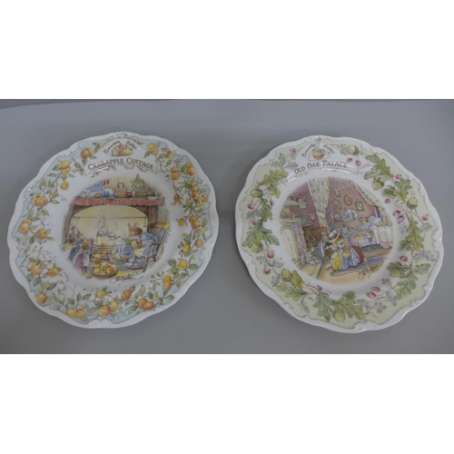 648 - Eight Brambly Hedge collector's plates; four Special Occasion plates and four featuring The Homes an... 