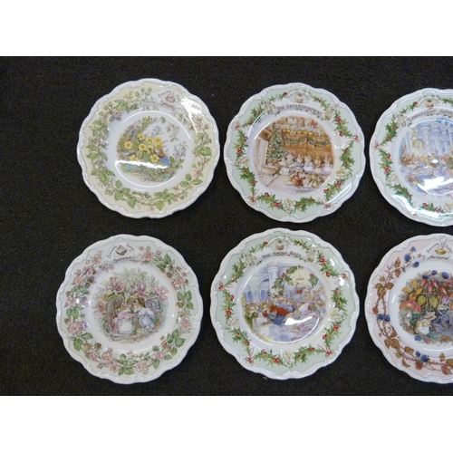 652 - Eight Brambly Hedge collectors plates; four Midwinter plates from the Gift Collection and four Seaso... 