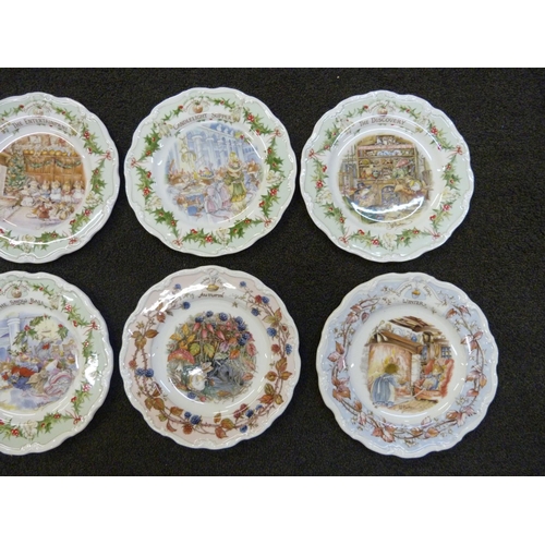 652 - Eight Brambly Hedge collectors plates; four Midwinter plates from the Gift Collection and four Seaso... 