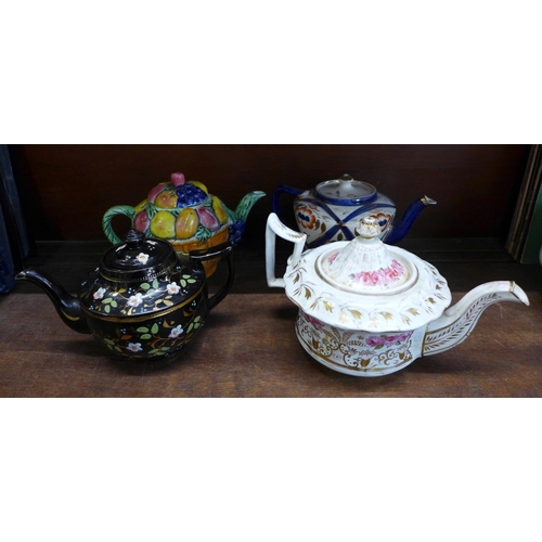 661 - Three early 20th Century teapots and one later