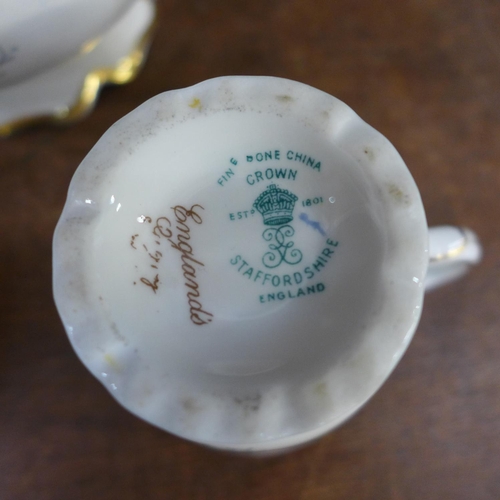 666 - Crown Staffordshire tea wares and and coffee wares **PLEASE NOTE THIS LOT IS NOT ELIGIBLE FOR POSTIN... 