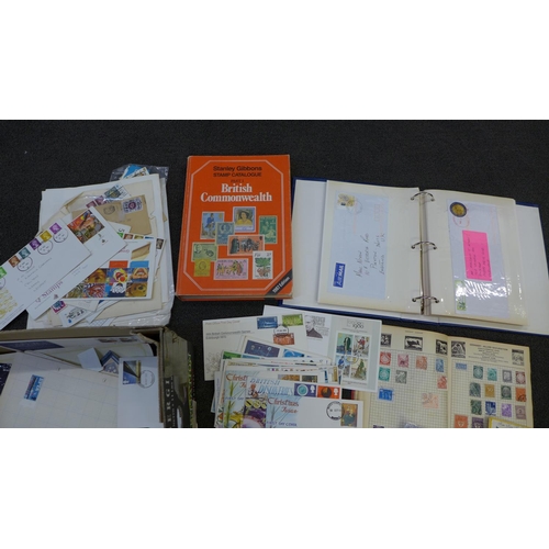 706 - A box of stamps, covers, etc., loose and in albums