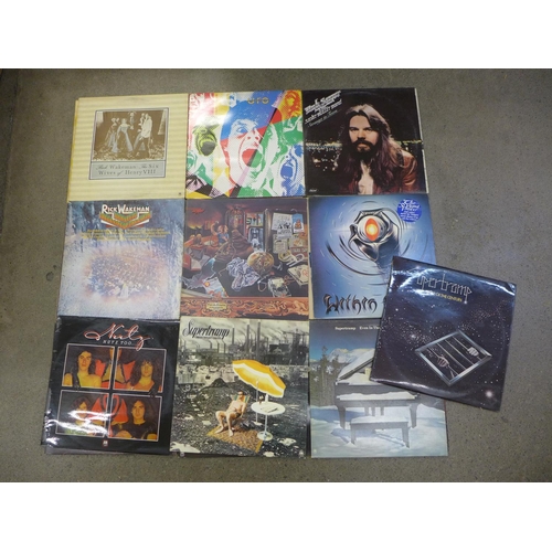 709 - Nineteen LP records, including Rick Wakeman, Steely Dan, Foreigner, etc.