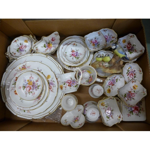 729 - A collection of Royal Crown Derby Posies including pin dishes, trinket dishes, dinner plates, sugar ... 