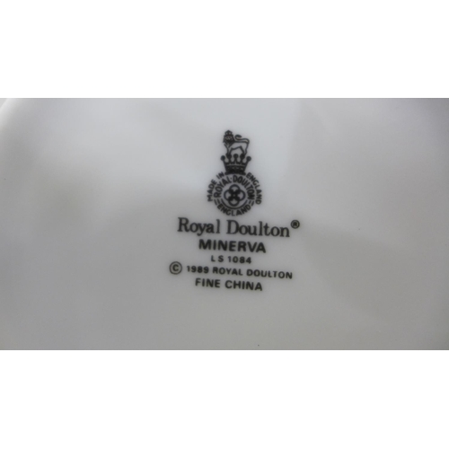 761 - Royal Doulton Minerva tea wares and Royal Doulton Rondelay plates and bowls **PLEASE NOTE THIS LOT I... 