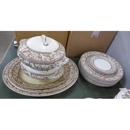 764 - A collection of Wedgwood Hawthorn dinnerware including two tureens **PLEASE NOTE THIS LOT IS NOT ELI... 