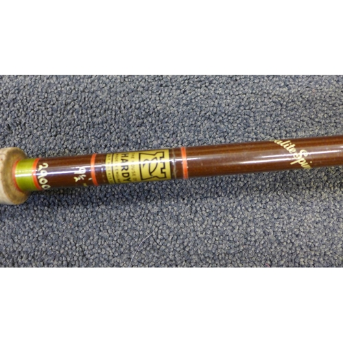 796 - A vintage Hardy Fiba-lite salmon spinning rod