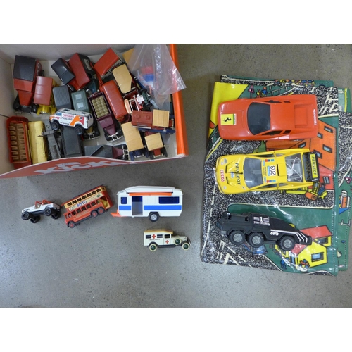 799 - Two boxes of mixed die-cast model vehicles