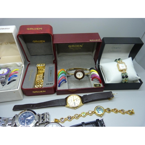 873 - A collection of wristwatches