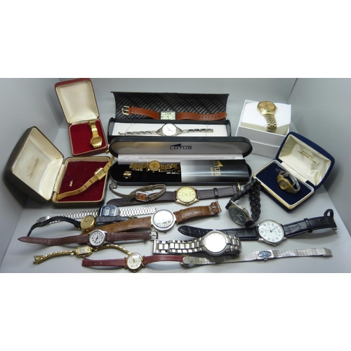 886 - Assorted wristwatches including Seiko and Rotary