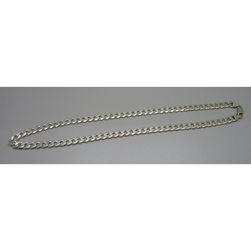 893 - A silver neck chain, 59g, 56cm