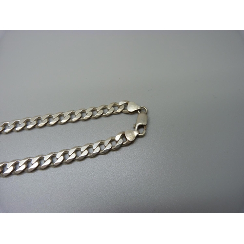 893 - A silver neck chain, 59g, 56cm