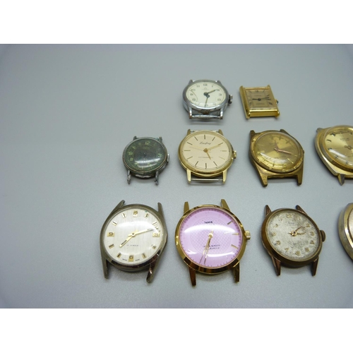 953 - Ten mechanical wristwatches, some a/f