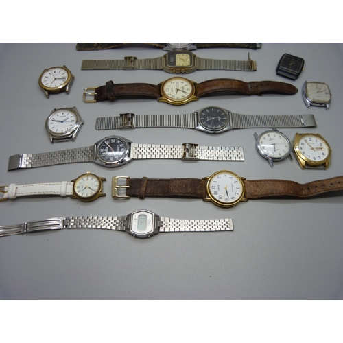 957 - A collection of eleven Lorus and four Pulsar wristwatches