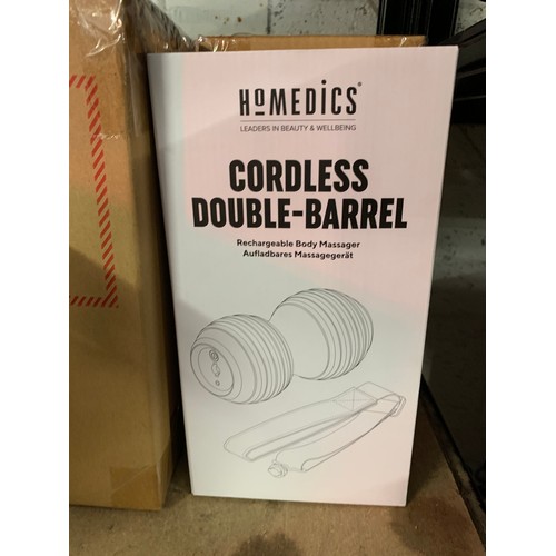 2261 - Six Homedics cordless double-barrel rechargeable body massagers, boxed and unused