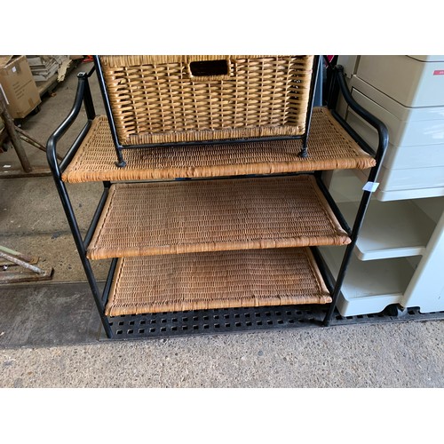 2311 - 2 wicker and metal conservatory storage units