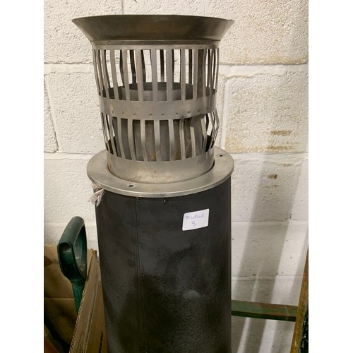 2376 - 4ft rolled steel lighthouse style chimenea