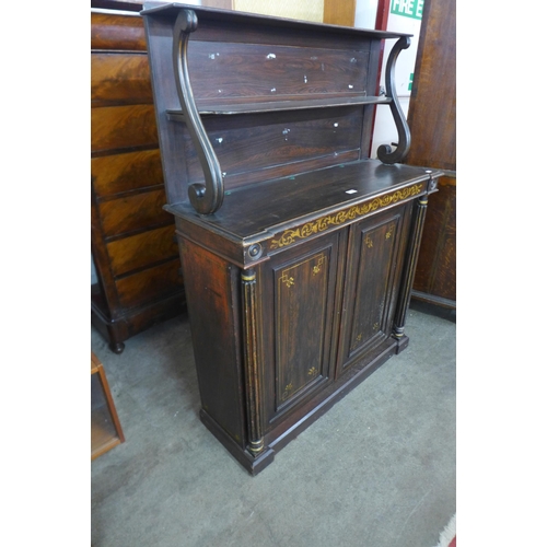 119 - A Regency simulated rosewood and parcel gilt pine chiffonier