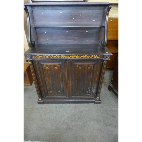 119 - A Regency simulated rosewood and parcel gilt pine chiffonier