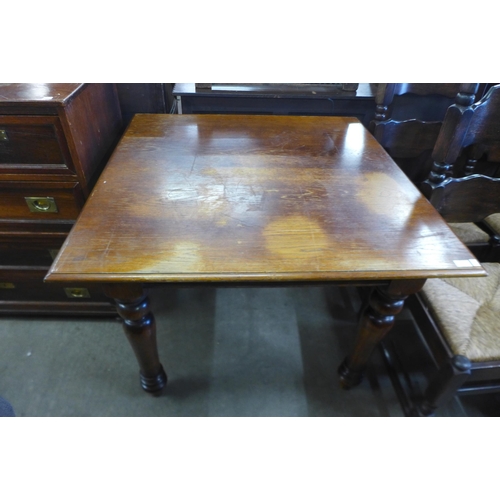 145 - A square oak pub table