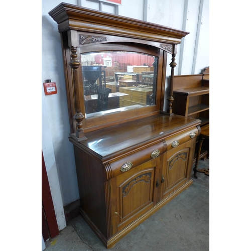 223 - An Edward VII walnut mirrorback sideboard