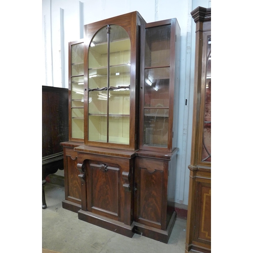 234 - A Victorian mahogany breakfront bookcase