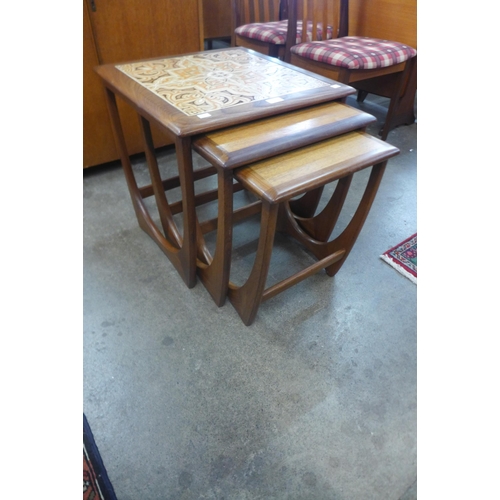 42 - A G-Plan Astro teak and tiled top nest of tables