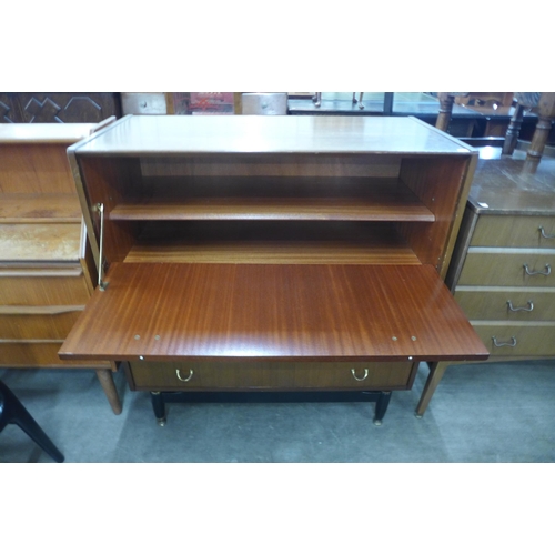 57 - A G-Plan Librenza tola and black writing cabinet