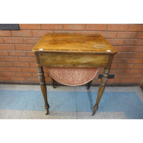 80A - A Regency inlaid mahogany lady's sewing table,  sold with non-transferable standard ivory exemption ... 