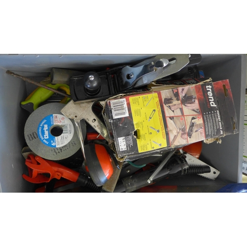 2004 - Two large tubs of various misc. tools, spanners, misc. hardware, Maglite torch, etc.