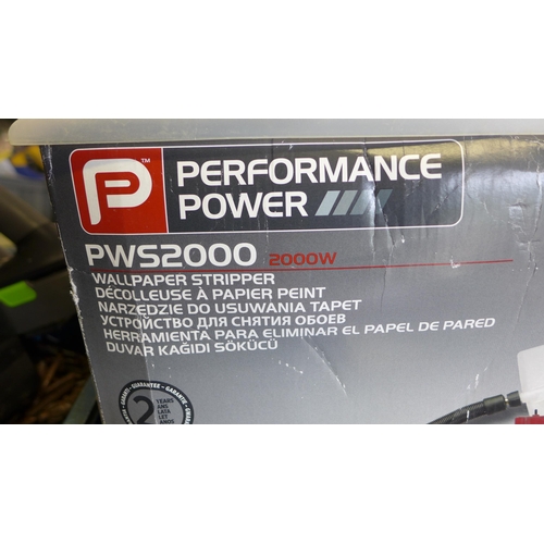 2154 - Performance power jigsaw, Black and Decker hammerdrill, Silverline electric plane and boxed performa... 