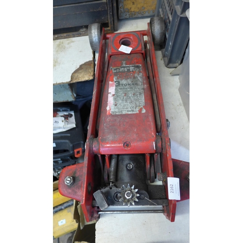 2162 - Clarke strong arm 3 tonne garage trolley jack