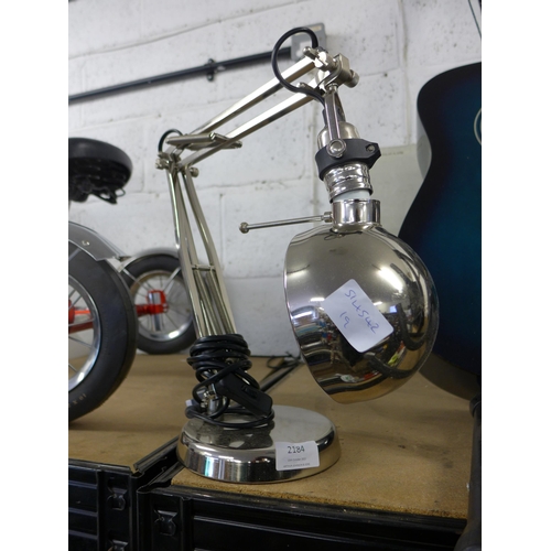 2184 - Anglepoise type chrome table lamp